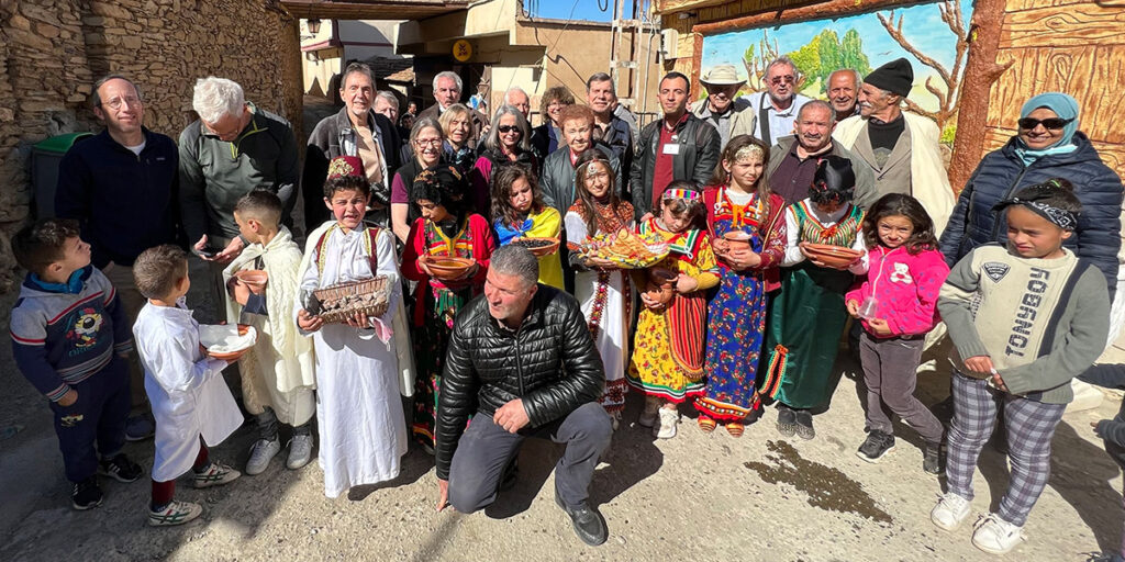 GeoEx group with locals in Seddouk Oufella, Algeria