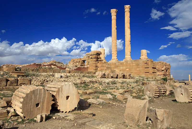 Ancient Roman city of Timgad in Batna Province, Algeria