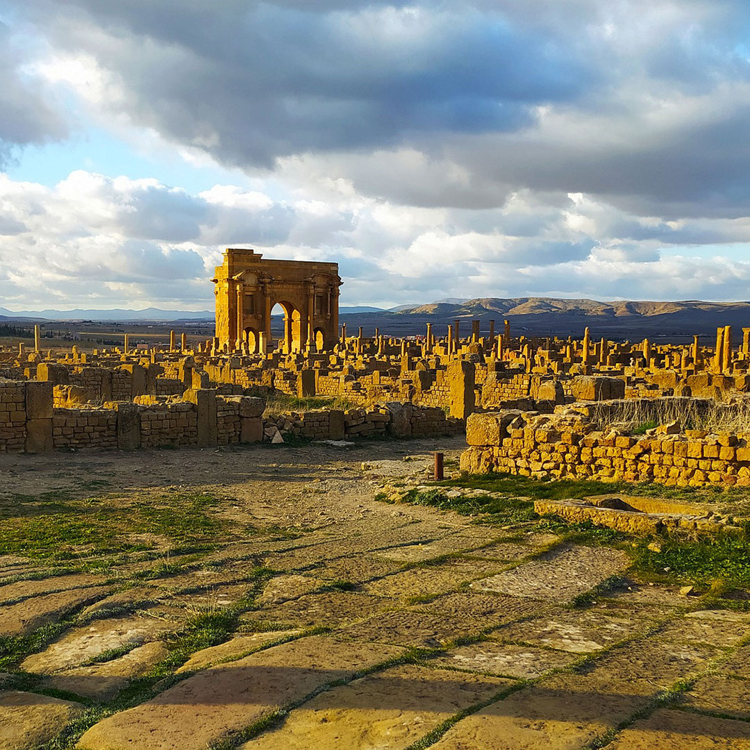 Roman ruins at Timgad in Algeria