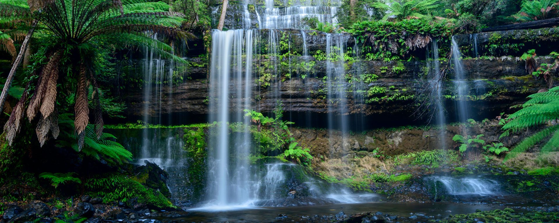 Russell Falls in Mount Field National Park, Australia