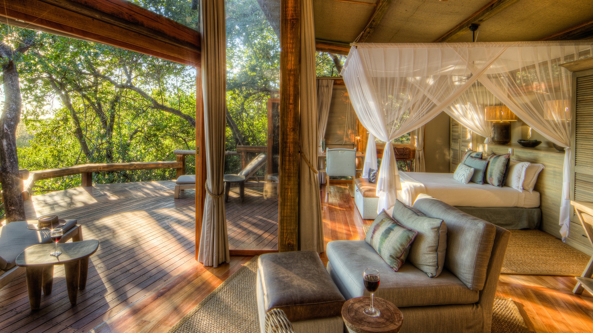 Camp Okavango guest room, Okavango Delta, Botswana