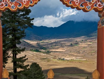 View of the Phobjikha Valley in Central Bhutan