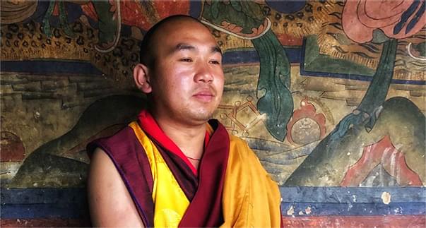 Buddhist monk in Bhutan.