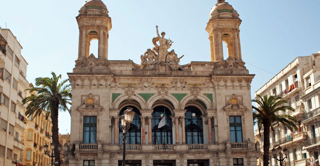 The beautiful facade of Le Theatre d'Oran in Oran, Algeria