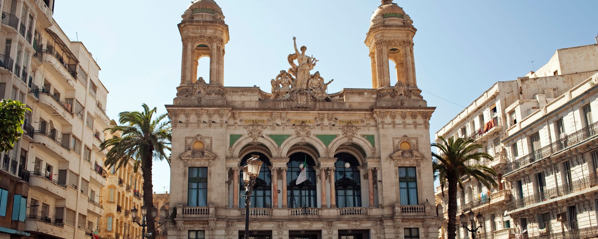 The beautiful facade of Le Theatre d'Oran in Oran, Algeria