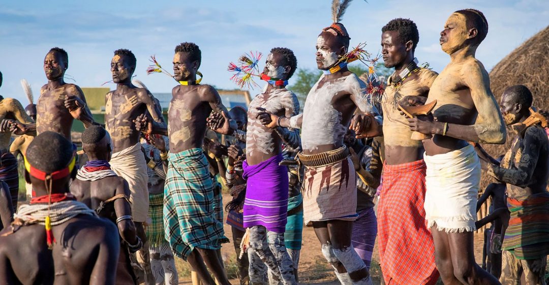 Kara men jumping, Omo Valley, Ethiopia