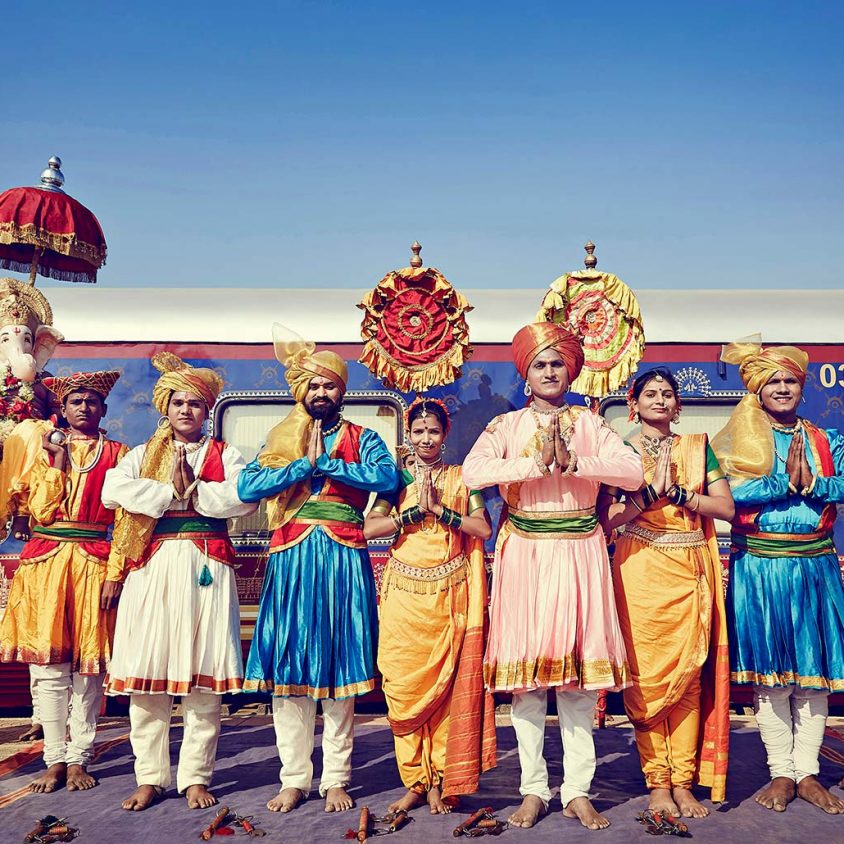 Deccan Odyssey train welcome crew in India