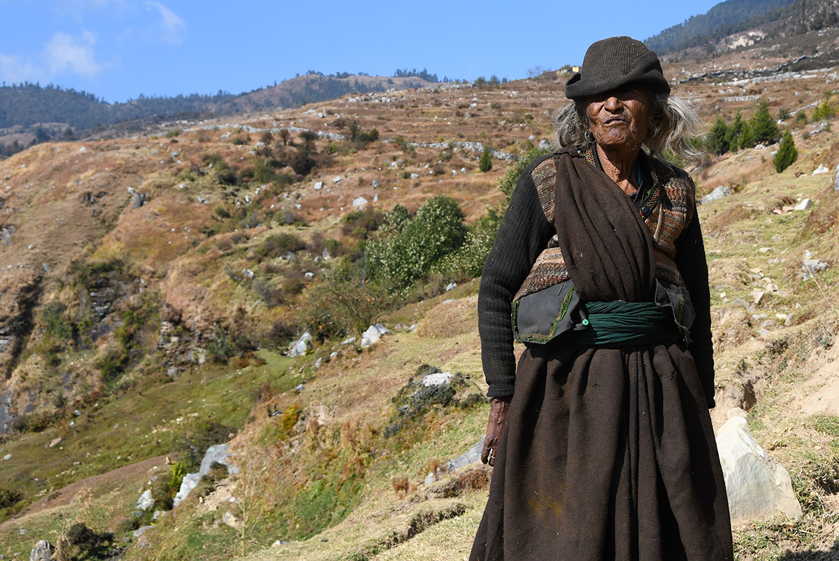 A local village in Ramni on the Kuari Pass Trek in India