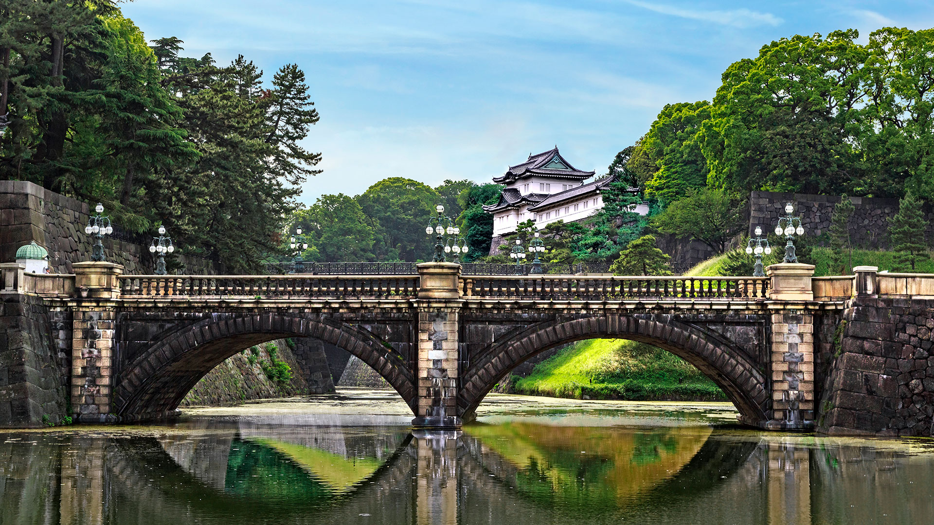 Imperial Palace and Nijubashi Bridge in Tokyo, Japan