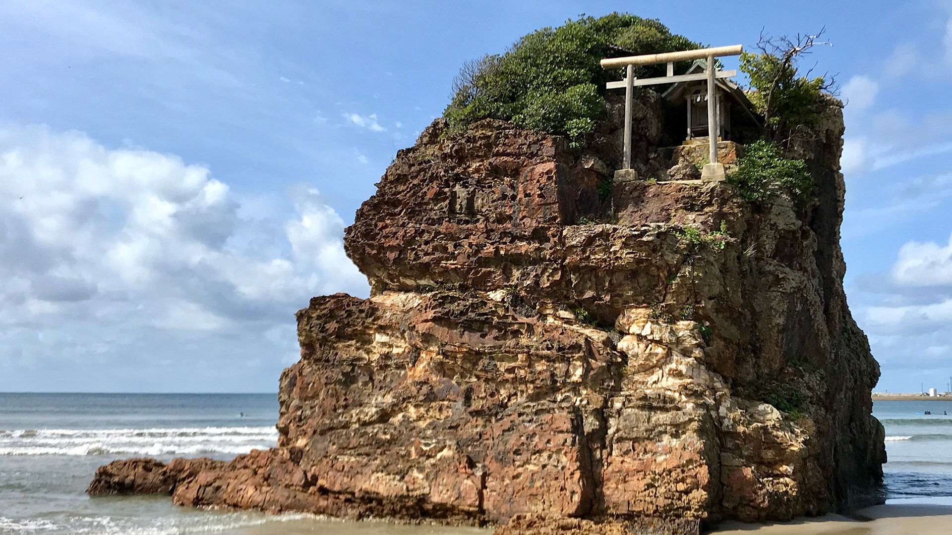 Seaside Benten-jima Shrine in Izumo, Japan