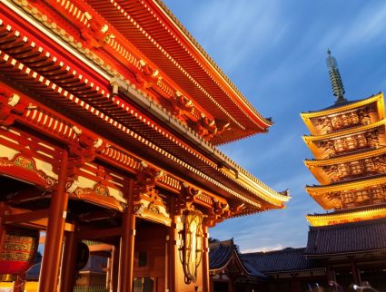 Asakusa Kannon Temple and Hozomon Gate and Pagoda, Tokyo, Japan with GeoEx