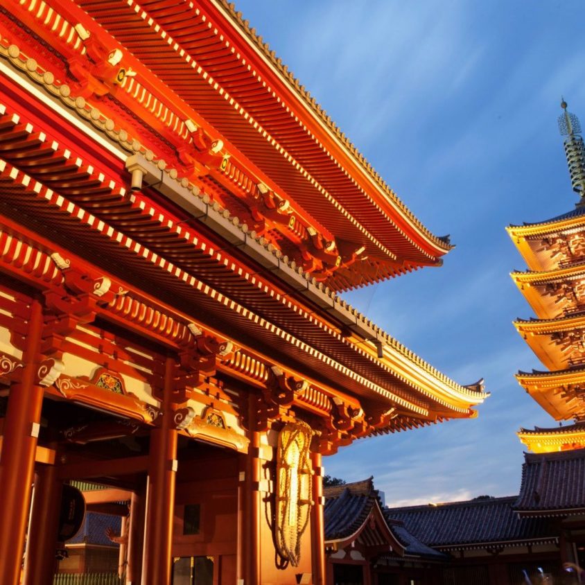 Asakusa Kannon Temple and Hozomon Gate and Pagoda, Tokyo, Japan with GeoEx