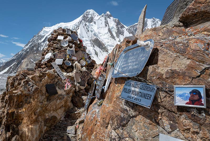 The K2 Memorial, located above K2 Base Camp, Pakistan