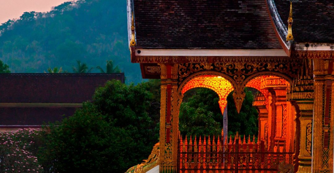 Entrance to Royal Temple in the Royal Palace complex, Luang Prabang, Laos