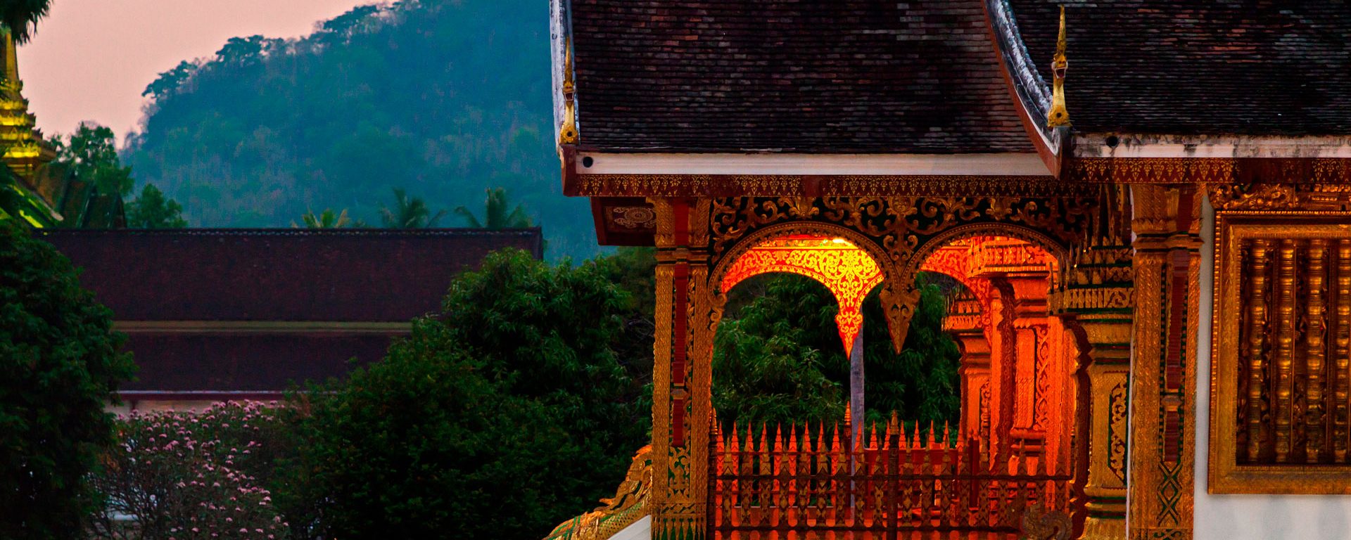 Entrance to Royal Temple in the Royal Palace complex, Luang Prabang, Laos