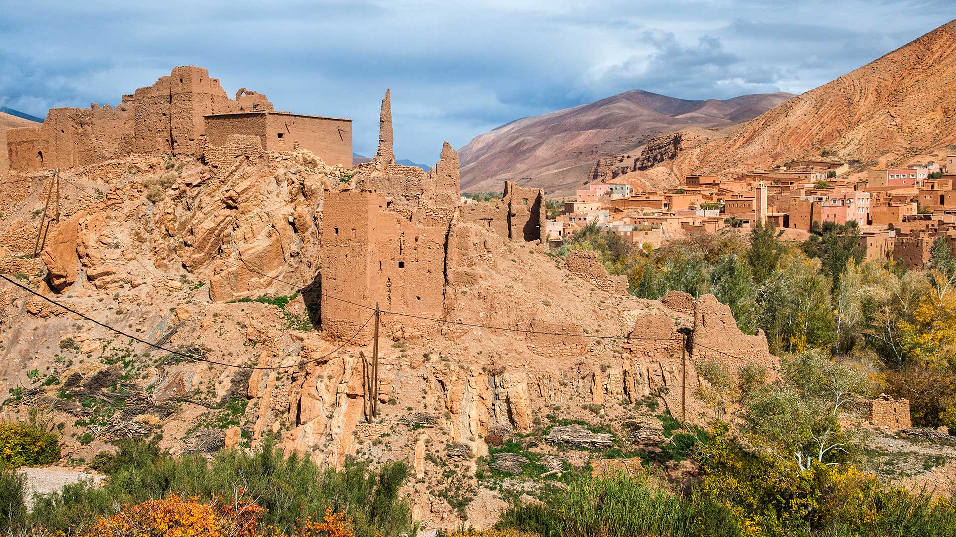 Traditional Berber town on the Route des Kasbahs, Ouarzazate Province