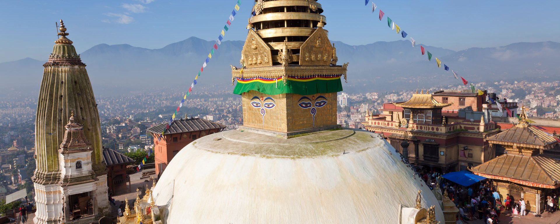 Swayambhunath Buddhist Stupa or Monkey Temple, Kathmandu, Nepal