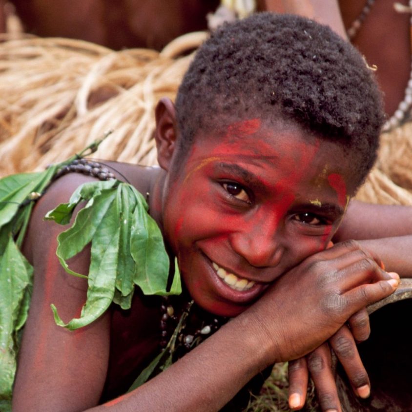 Tribe children at Sing Sing Festival, Mt. Hagen, Papua New Guinea