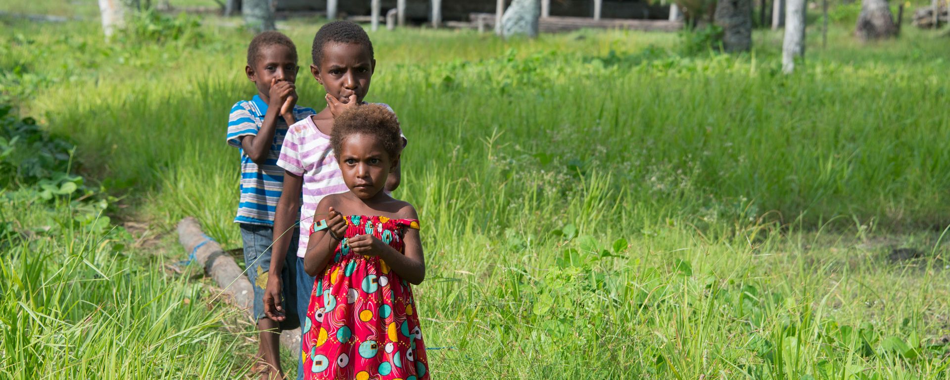 Village children in Papua New Guinea's Sepik River area