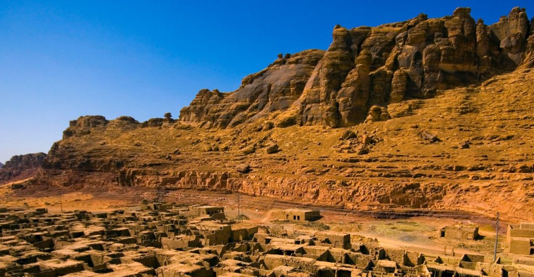 Saudi Arabia, Al-Ula, view of the old town, now abandoned