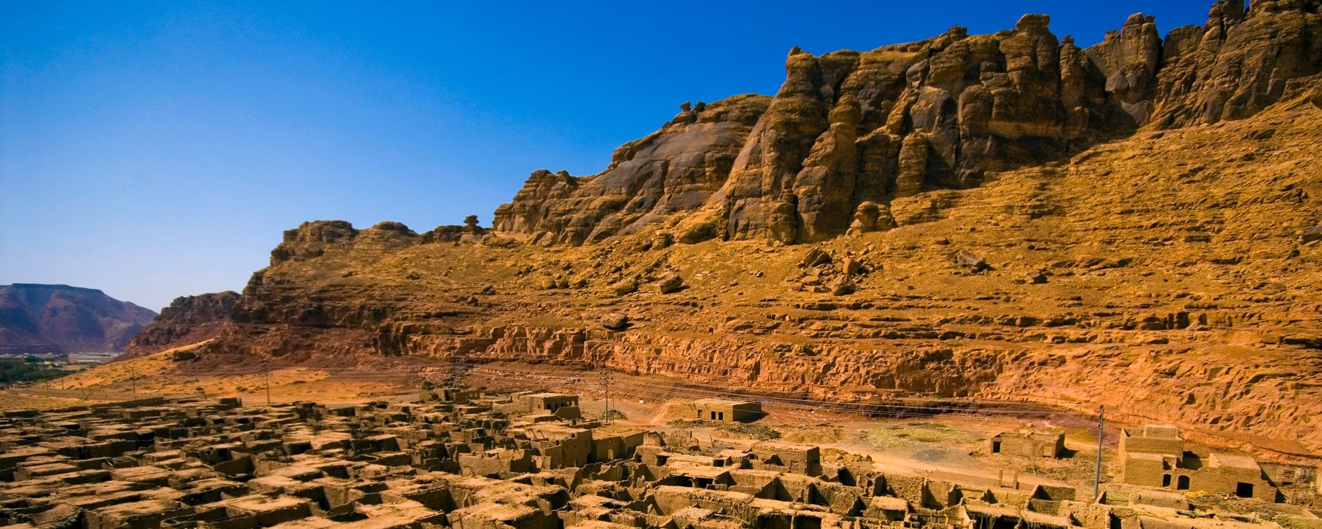 Saudi Arabia, Al-Ula, view of the old town, now abandoned