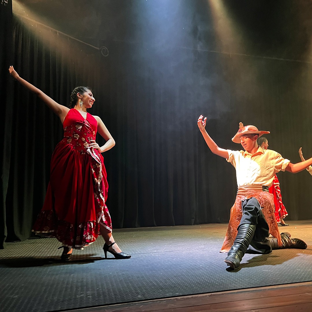 Traditional dance performance in Sucre, Bolivia