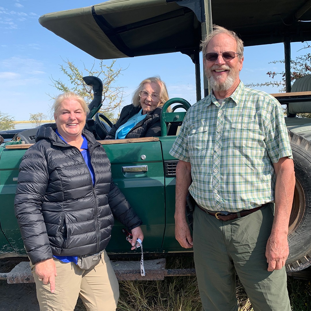 The Bert family on safari in Botswana