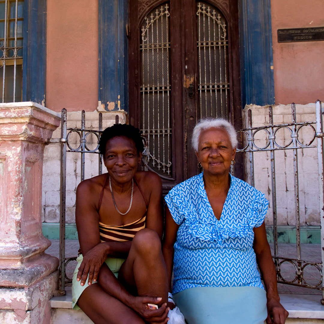 Local women in the Lawton neighborhood of Havana, Cuba