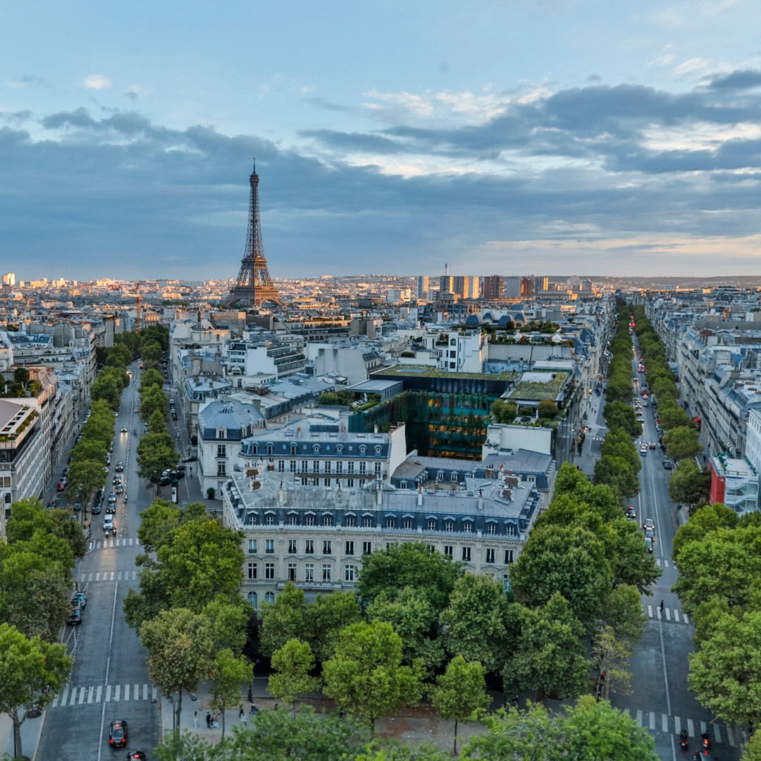 View of Paris from the Arc de Triomphe, France