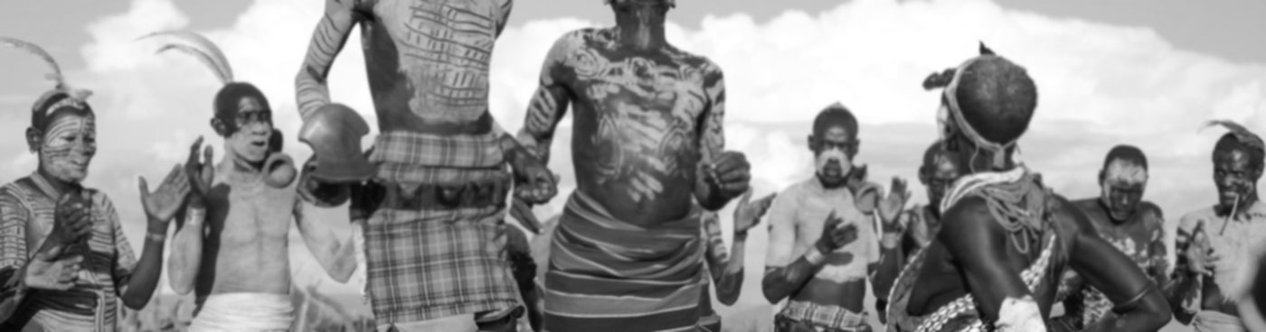 Tribal dancers in the Omo Valley of Ethiopia.