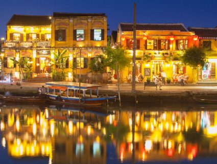 Hoi An at dusk, Hoi An (UNESCO World Heritage Site), Quang Nam, Vietnam