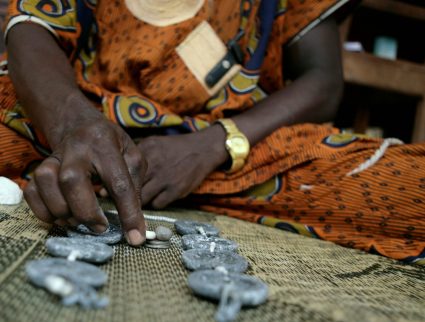 A fortune teller in Benin, West Africa