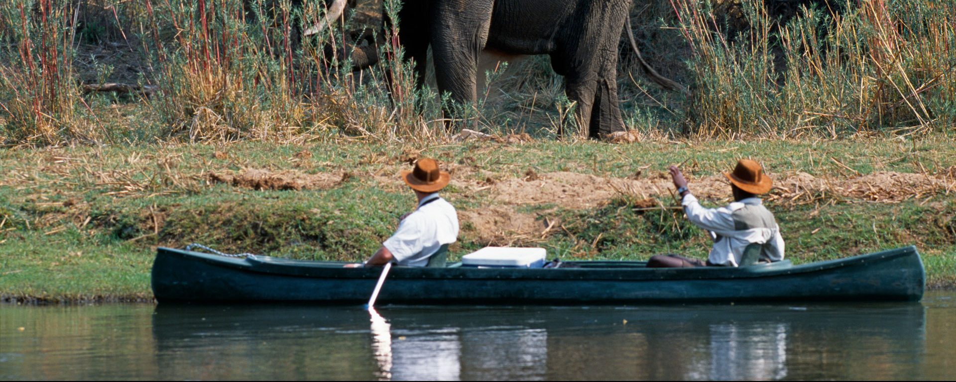 Canoe safari along the Chifungulu Channel, Zambia