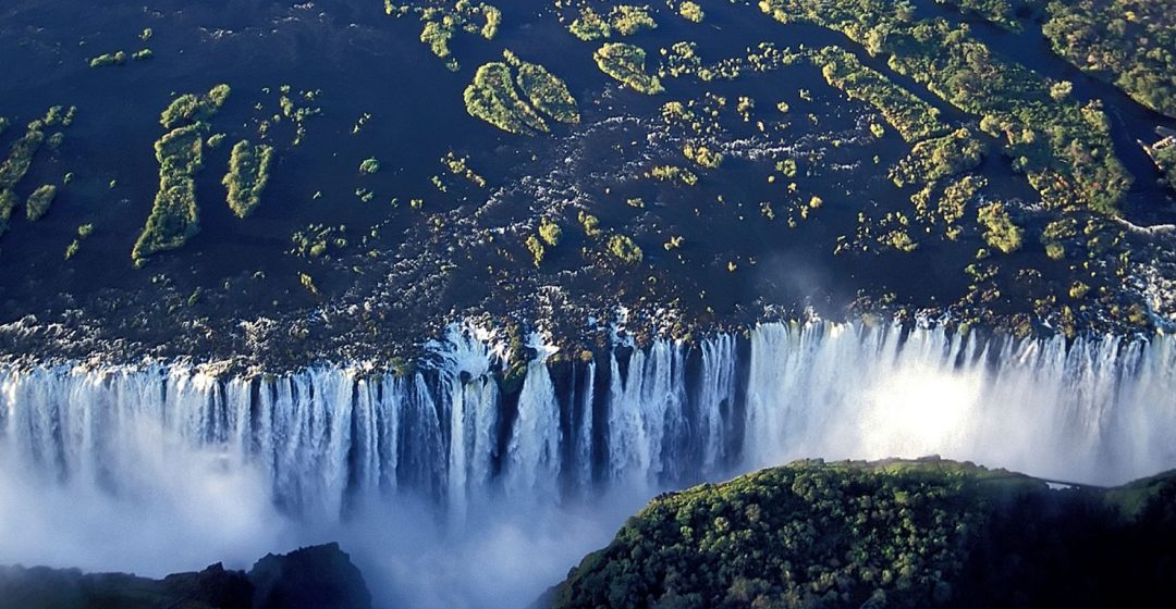 Aerial view of Victoria Falls, Zimbabwe